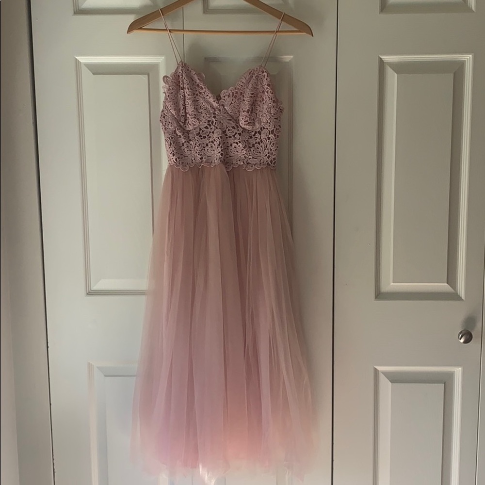 ASOS nwt pink lace and tulle dress